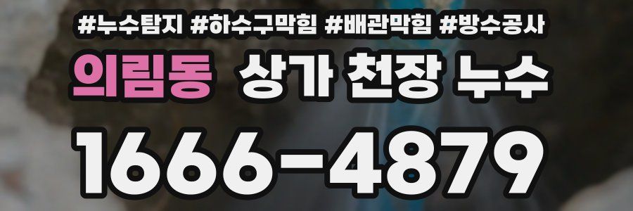 의림동 상가 천장 누수