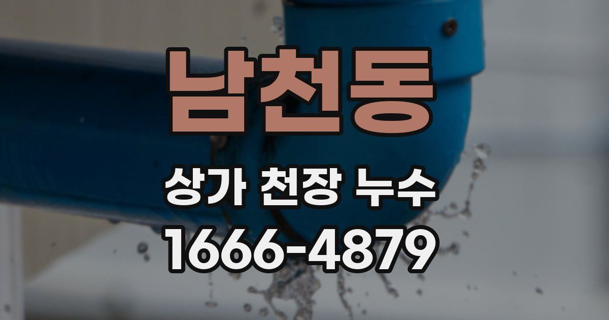 남천동 상가 천장 누수