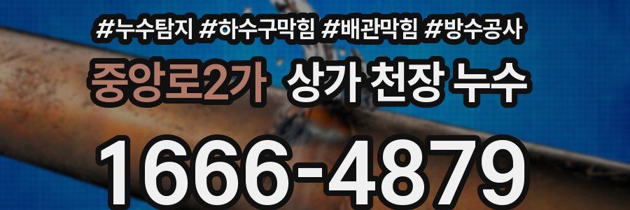 중앙로2가 상가 천장 누수