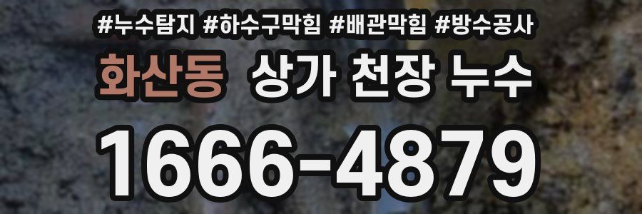 화산동 상가 천장 누수