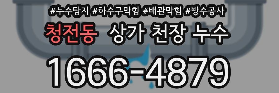 청전동 상가 천장 누수