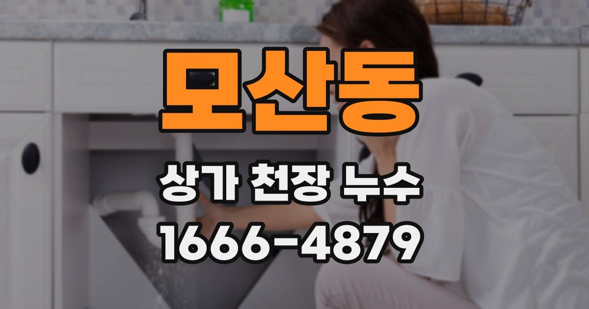 모산동 상가 천장 누수