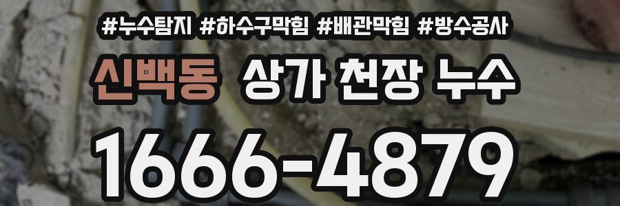 신백동 상가 천장 누수
