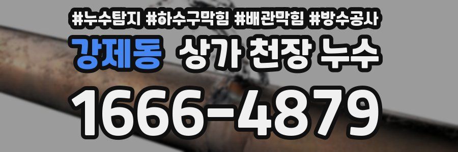 강제동 상가 천장 누수