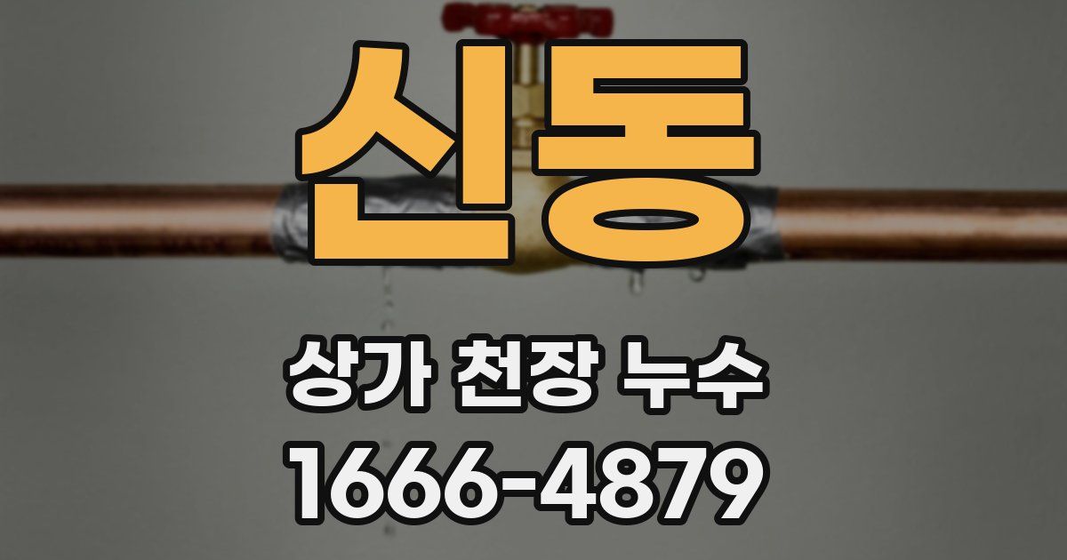 신동 상가 천장 누수