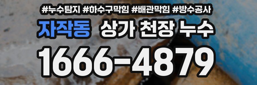 자작동 상가 천장 누수