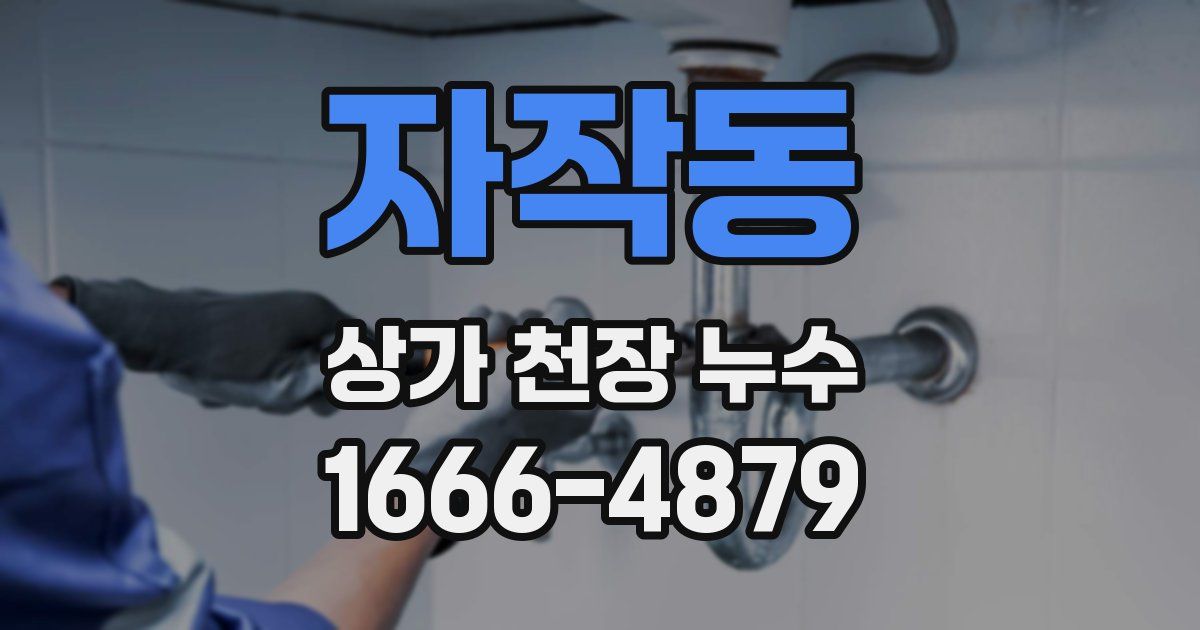 자작동 상가 천장 누수