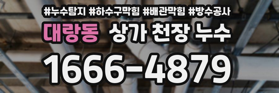 대랑동 상가 천장 누수