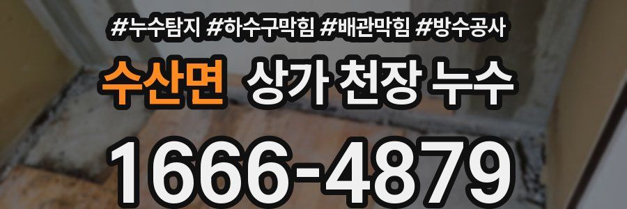 수산면 상가 천장 누수