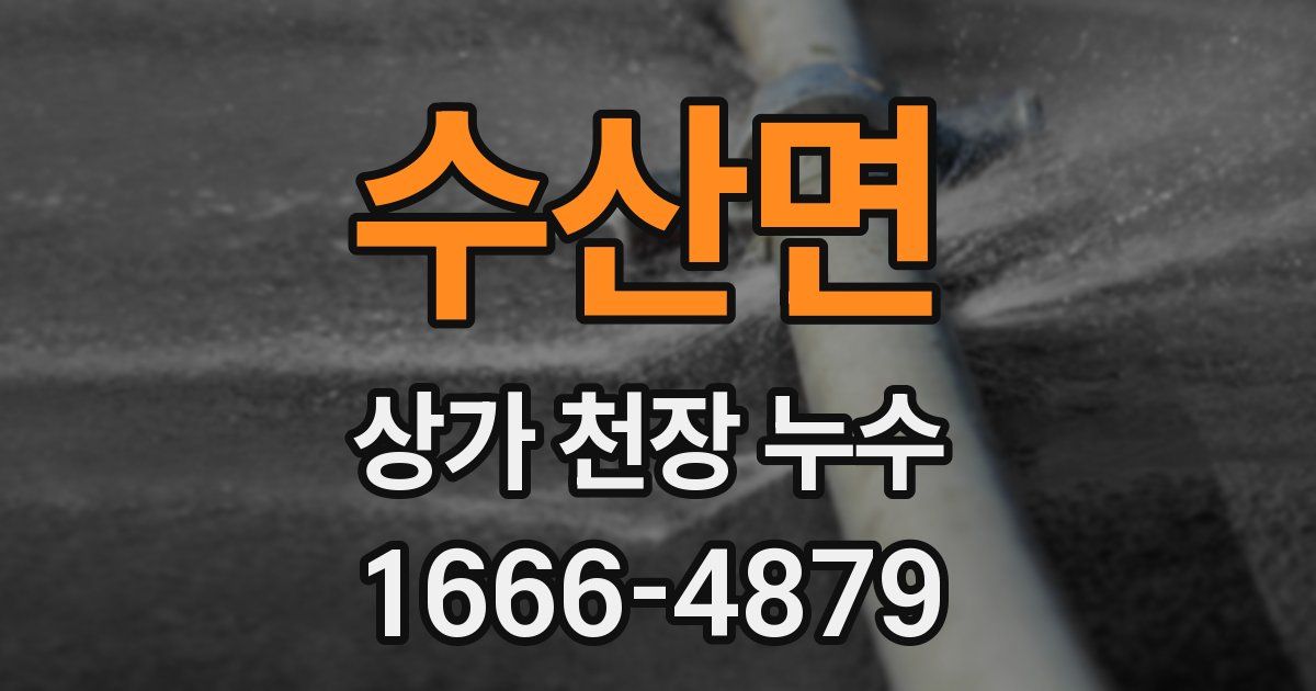 수산면 상가 천장 누수