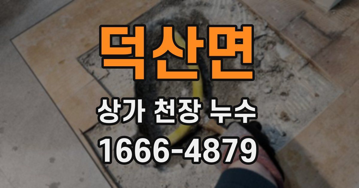 덕산면 상가 천장 누수