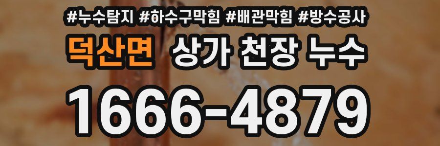 덕산면 상가 천장 누수