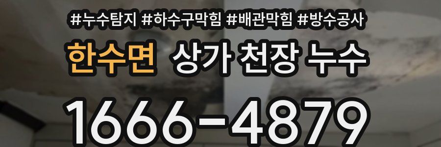 한수면 상가 천장 누수