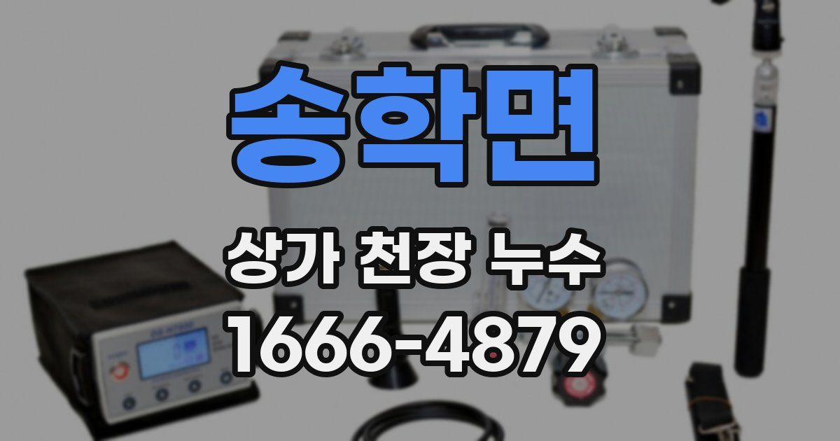 송학면 상가 천장 누수