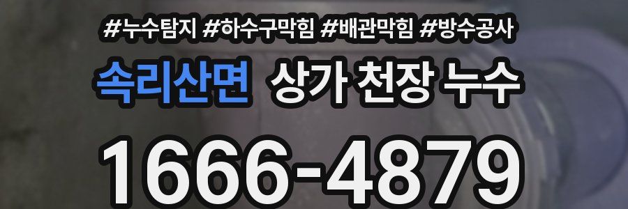 속리산면 상가 천장 누수