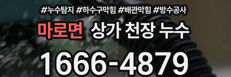 마로면 상가 천장 누수