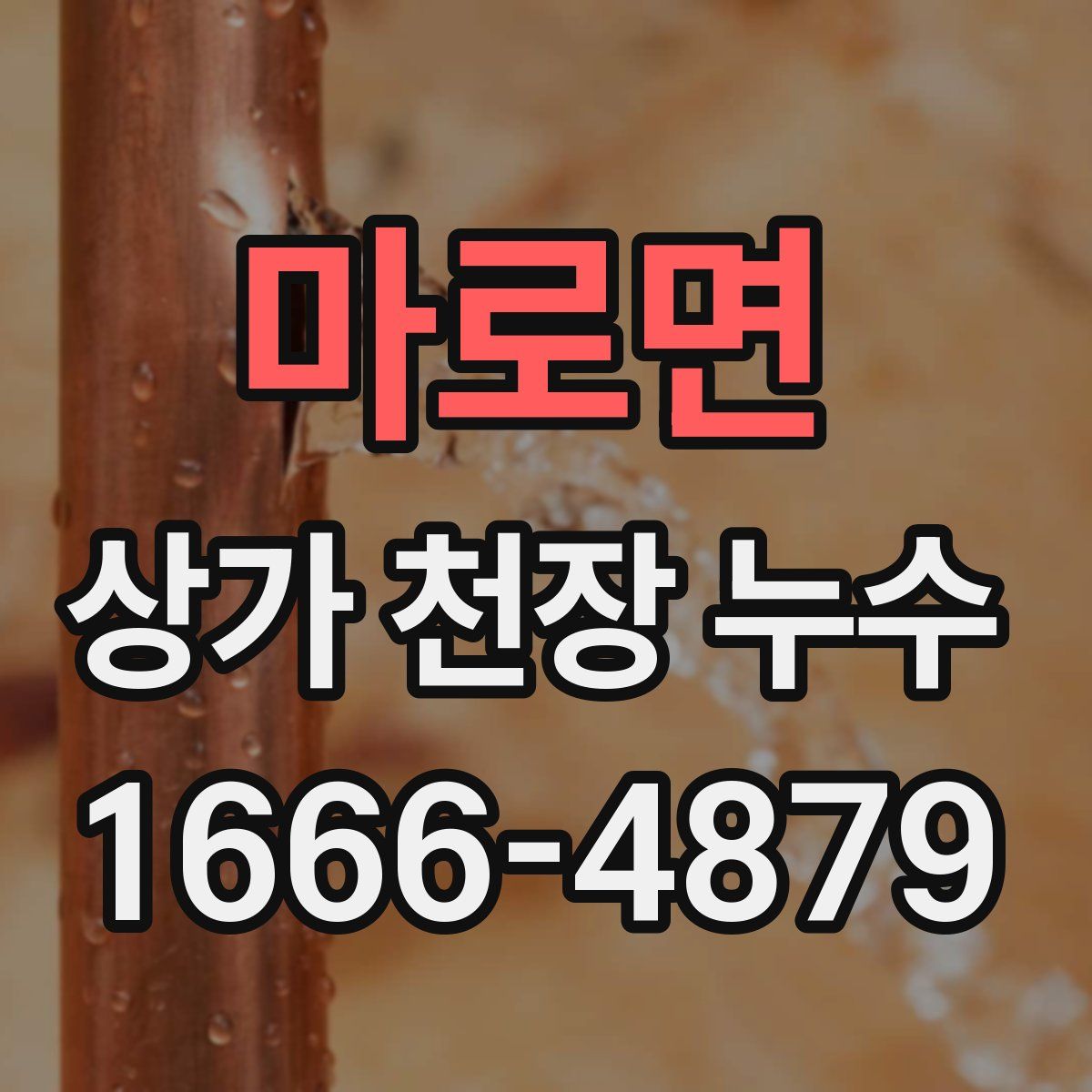 마로면 상가 천장 누수