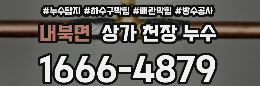 내북면 상가 천장 누수
