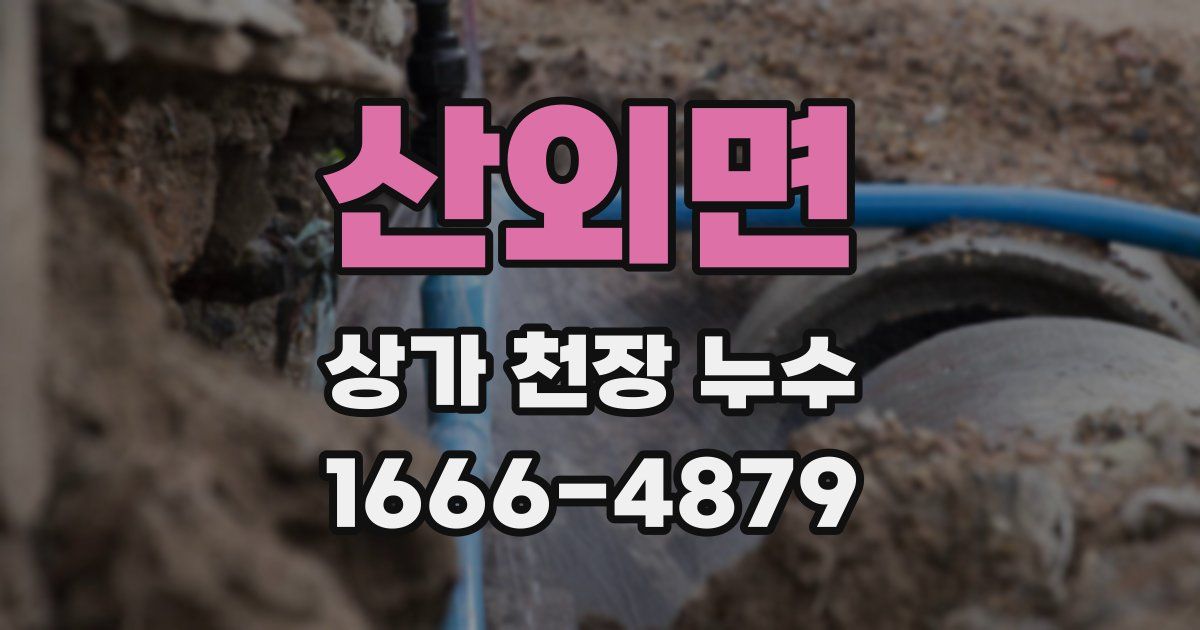 산외면 상가 천장 누수
