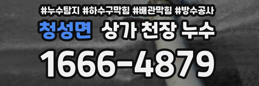 청성면 상가 천장 누수