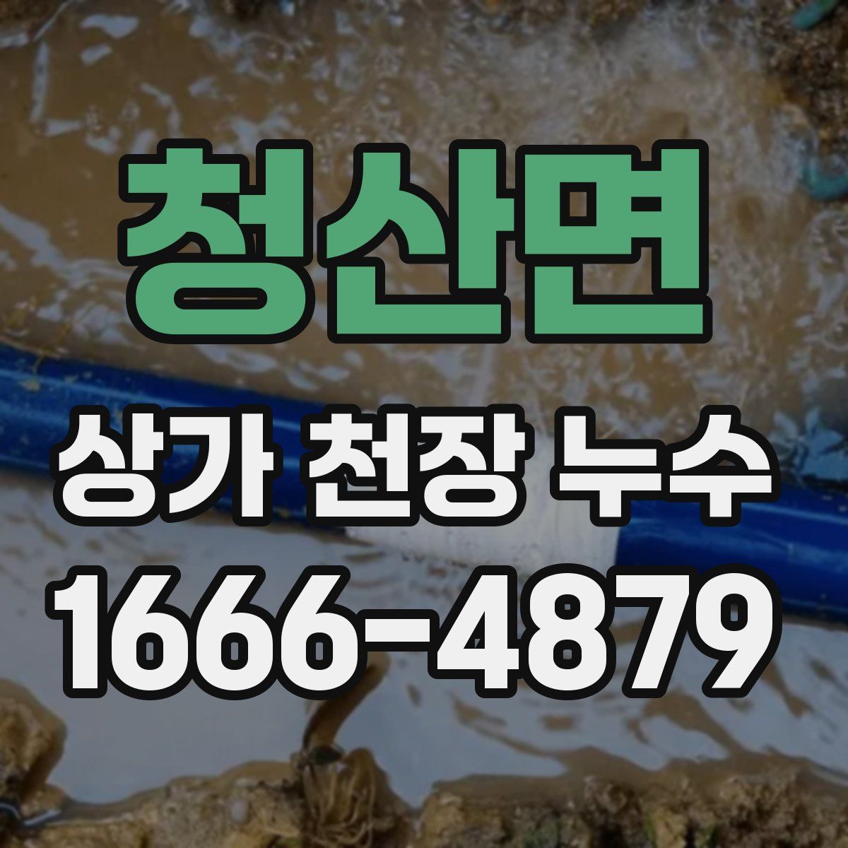 청산면 상가 천장 누수