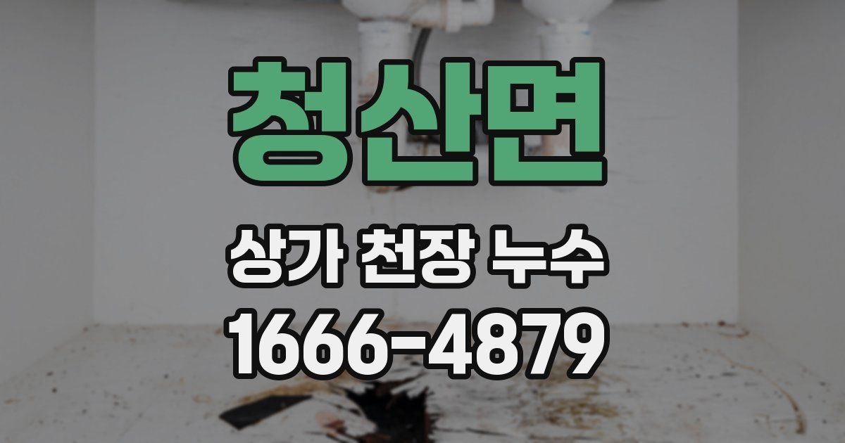 청산면 상가 천장 누수