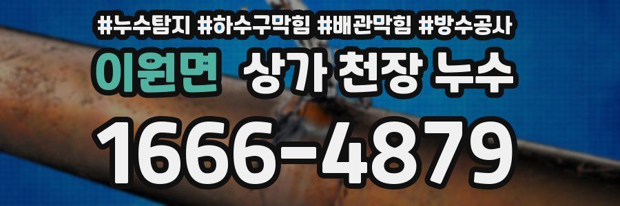 이원면 상가 천장 누수