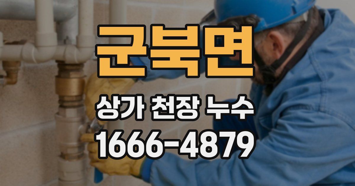 군북면 상가 천장 누수