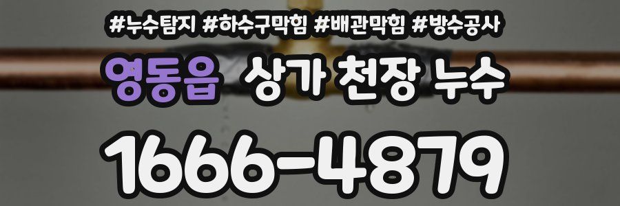 영동읍 상가 천장 누수