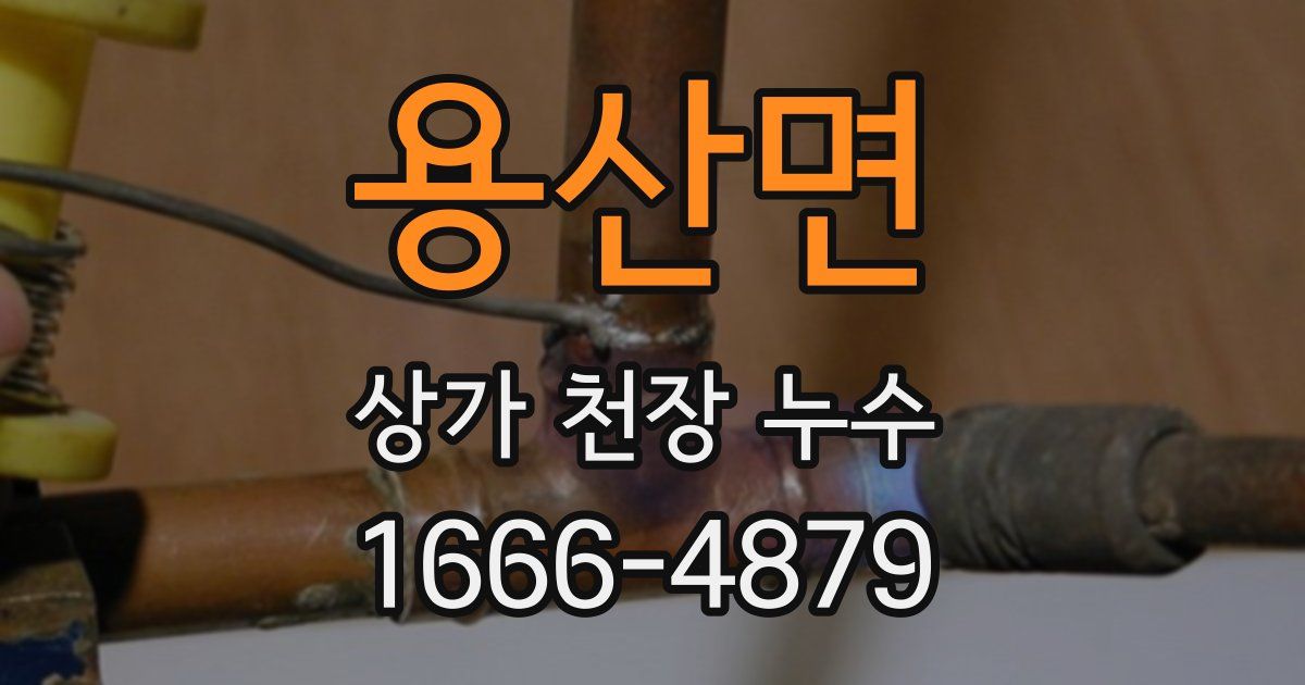 용산면 상가 천장 누수