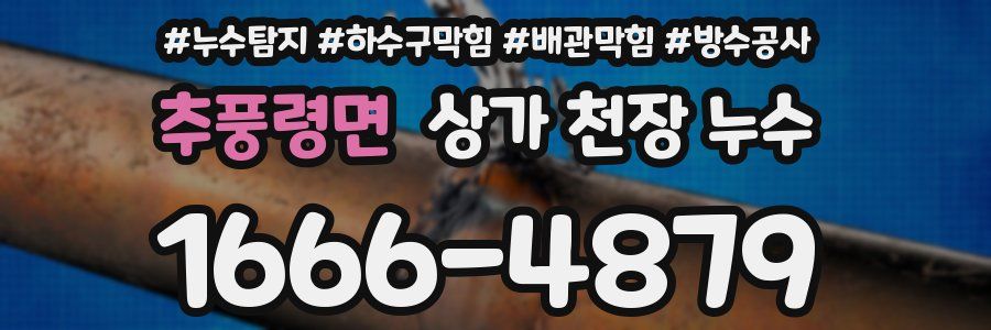 추풍령면 상가 천장 누수