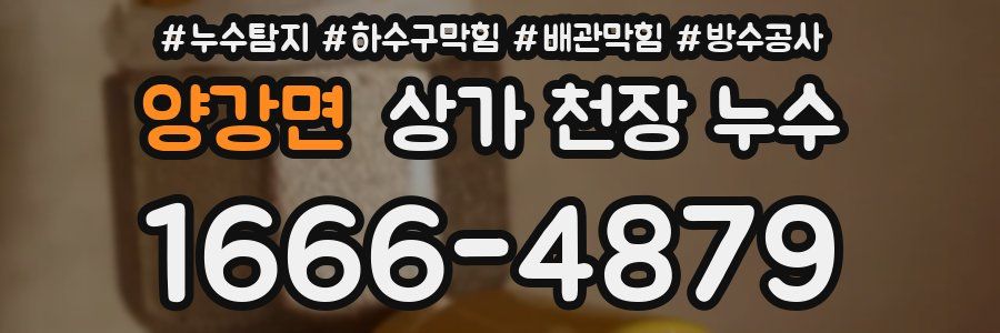 양강면 상가 천장 누수