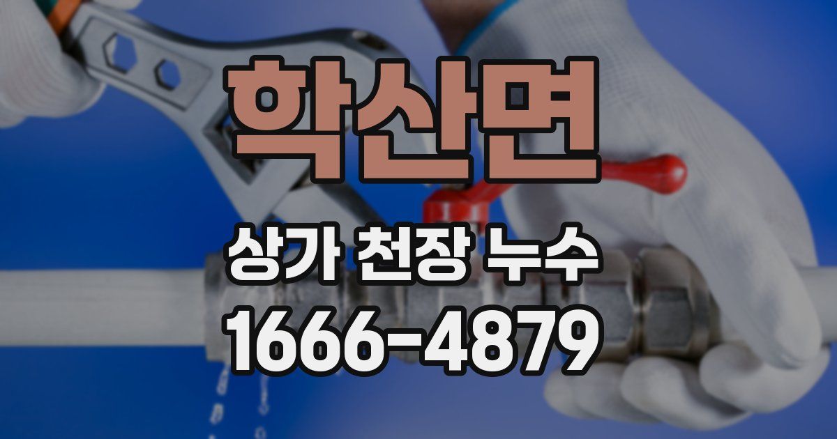 학산면 상가 천장 누수