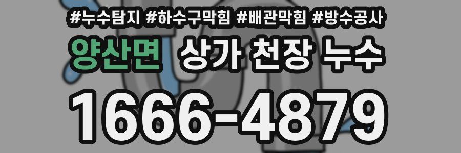 양산면 상가 천장 누수