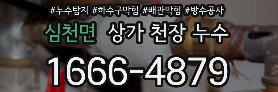 심천면 상가 천장 누수