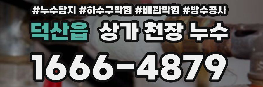 덕산읍 상가 천장 누수