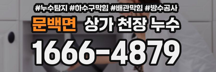 문백면 상가 천장 누수