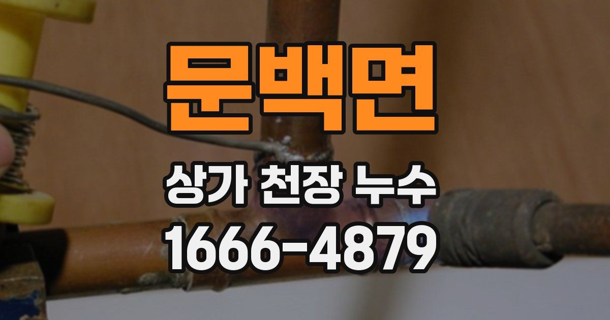 문백면 상가 천장 누수