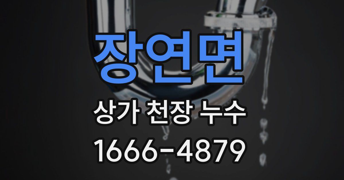 장연면 상가 천장 누수