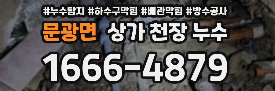 문광면 상가 천장 누수