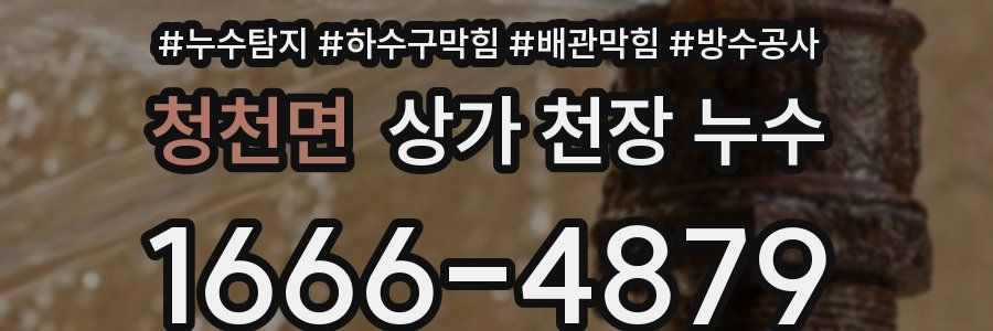 청천면 상가 천장 누수