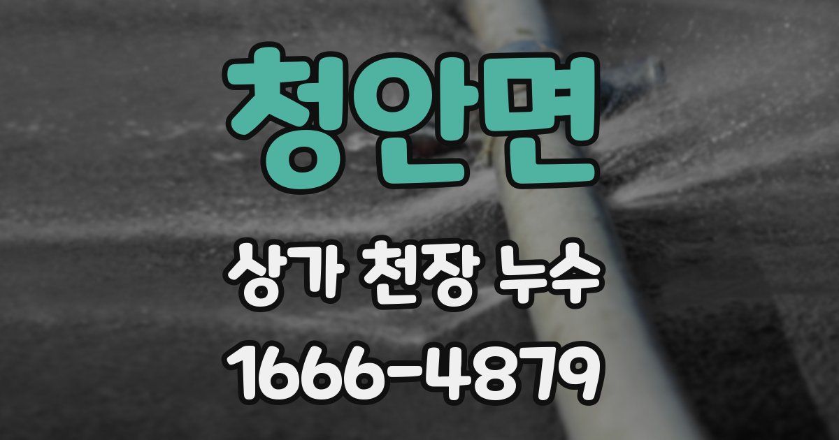 청안면 상가 천장 누수