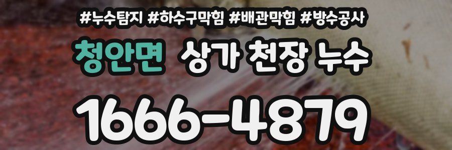 청안면 상가 천장 누수