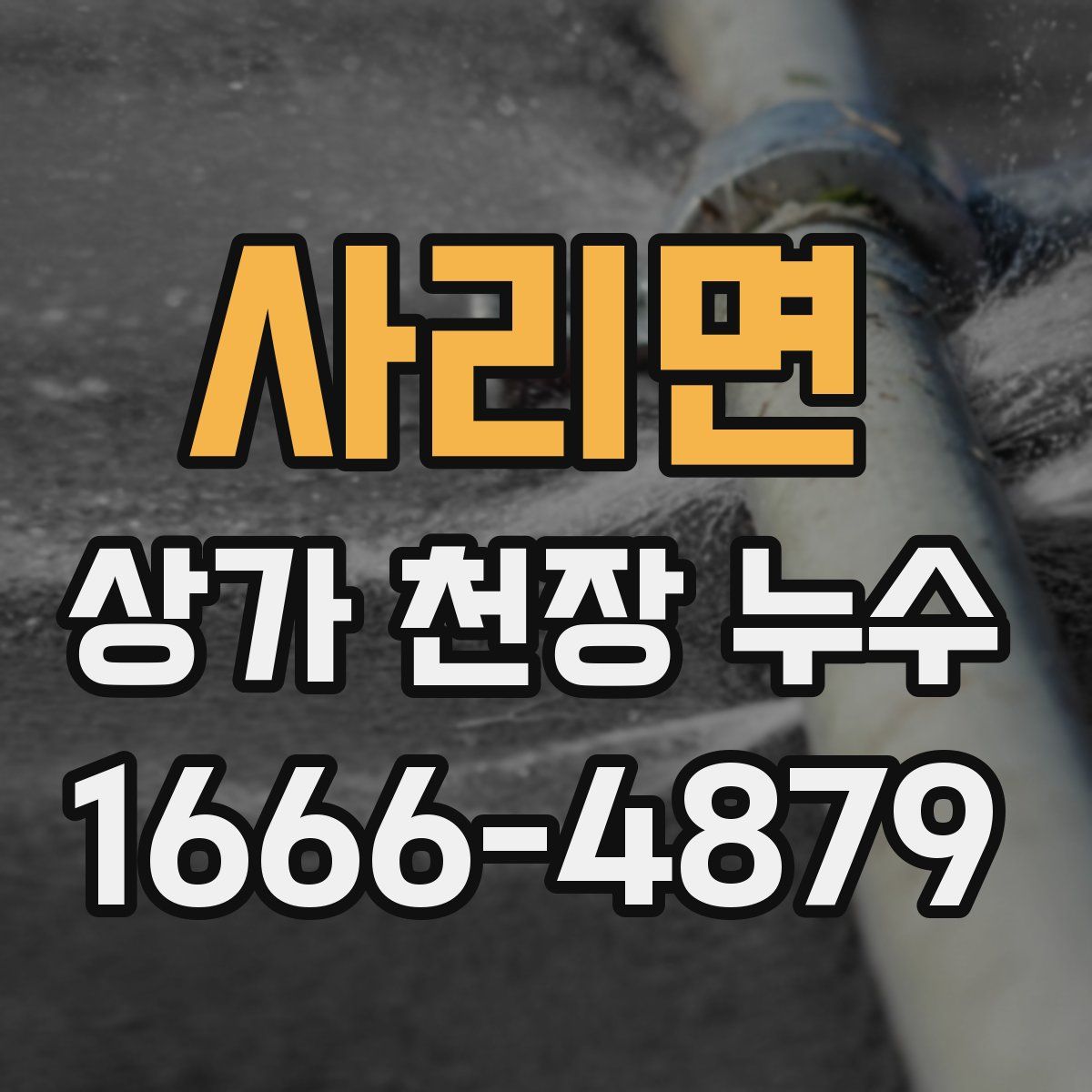 사리면 상가 천장 누수