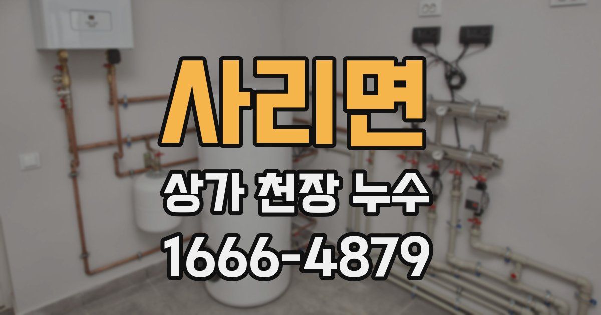 사리면 상가 천장 누수