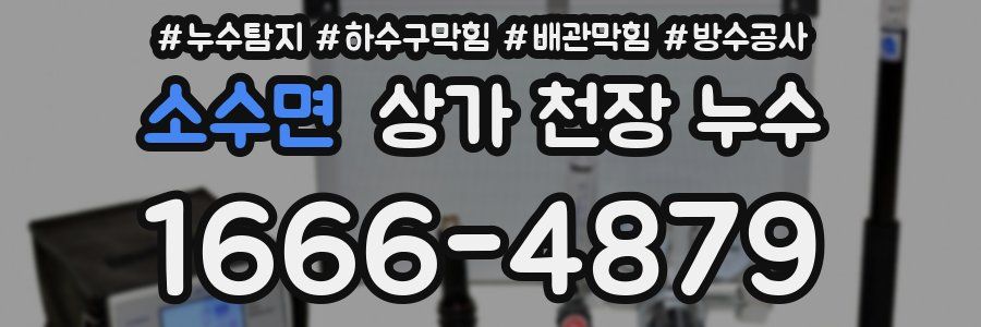 소수면 상가 천장 누수