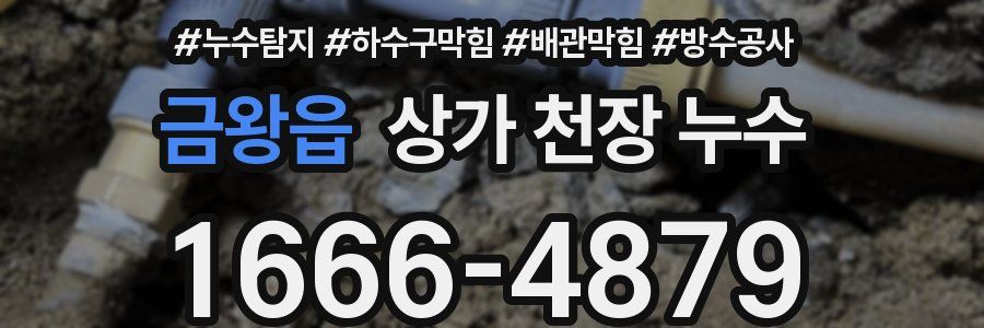 금왕읍 상가 천장 누수