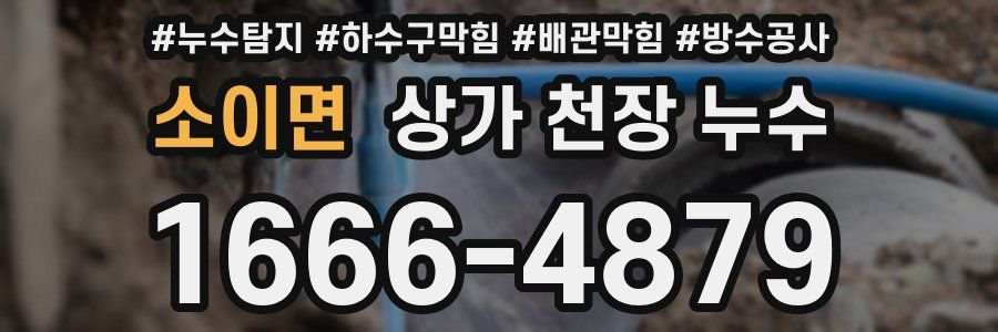 소이면 상가 천장 누수