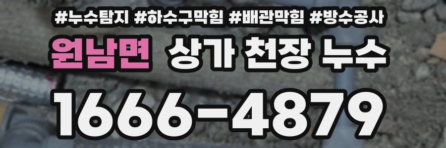 원남면 상가 천장 누수