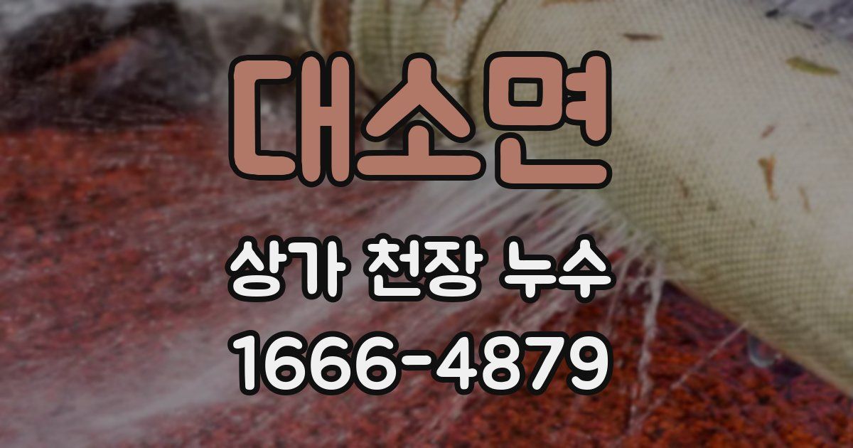 대소면 상가 천장 누수